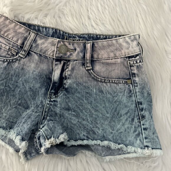 Decree womens acid wash pink ombre cut off shorts 1 y2k sexy - Picture 3 of 12